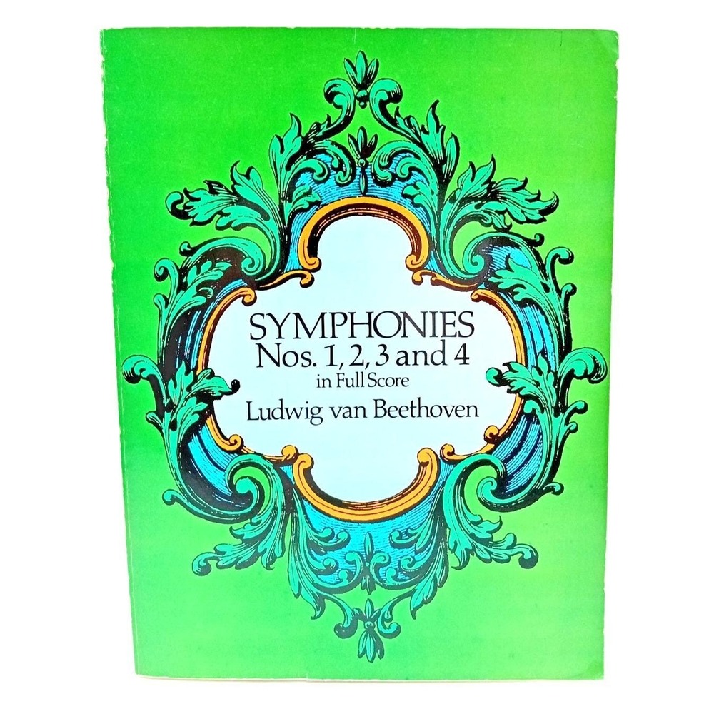 Beethoven Full Score Symphonies No. 1-4 Piano 1989‎ Music Book Dover